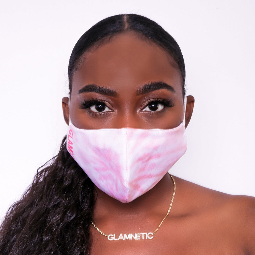 Pink Tie Dye Face Mask | Face Covering – glamnetic