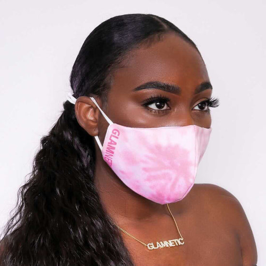 Pink Tie Dye Face Mask 